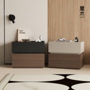 屋术床头柜简约现代卧室小型储物柜床头收纳柜大小可定制床边柜