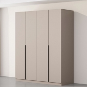 衣柜卧室家用实木生态板奶油风出租房用小户型收纳对开门大衣橱子