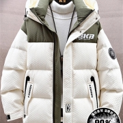 青少年连帽羽绒服男孩初高中学生潮牌帅气白鸭绒加厚外套大童冬装