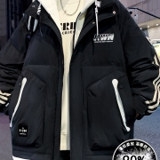 羽绒服男孩初中高中学生潮牌帅气90白鸭绒加厚外套大童冬装