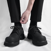德比鞋男高级感英伦风通勤百搭厚底休闲增高情侣冬季新款大头皮鞋
