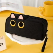 弘典学院卡通猫咪笔袋学生女生可爱文具袋大容量高颜值收纳文具盒