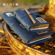 秋刀鱼TN手账本活页本 牛皮笔记本子