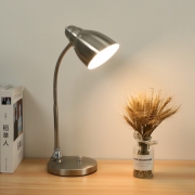 led台灯学习书桌宿舍插电学生儿童金属简约办公阅读换灯泡E27台灯