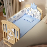 新款婴儿床实木无漆新生儿宝宝摇篮多功能可移动儿童拼接床